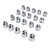 Lug Nut Covers 33mm Chrome Secure Flanged Lug Nut Caps for Trucks Trailers and Vehicles 20Pcs