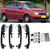 4PCS Car Front Rear Left Right Exterior Door Handle with Keys Fit for Golf MK1/MK2