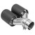Universal Exhaust Tip Matte Carbon Fiber Tail Throat Y shaped Flat Dual Outlet Car Modification