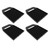 4PCS RV Jack Pad Prevent Jacks Sinking Anti Slip Weather Proof Leveling Jack Block for Camper Caravan Trailer Black