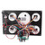 5 Gauge Set Instrument Panel 12V 7 Colors Oil Level Water Temperature Oil Pressure Voltage Display for Marine Boat