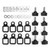 Hardtop Quick Removal Thumb Screw Fastener Kit Tie Down D Rings Anchors Fit for  Jeep Wrangler