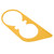 2mm Thickness Car Water Cup Panel Cover Trim Suede Replacement for Chevrolet Camaro 2016‑2021 LHDYellow
