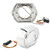 LED Angel Eyes Halo DRL Bezel Shrouds 12V 5W Left Right Ring Covers for 3 Inch Bi Xenon LED Dual Lens Headlight White Yellow Light