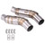1 Pair 51mm Motorcycle Exhaust Middle Link Pipe Adapter Connector for Kawasaki Z1000 2010-2014