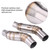 1 Pair 51mm Motorcycle Exhaust Middle Link Pipe Adapter Connector for Kawasaki Z1000 2010-2014