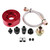 Car Engine Oil Supply Oil Filter Sandwich Plate Cooler Adapter Kit for Honda Acura LS B20 Red