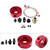 Car Engine Oil Supply Oil Filter Sandwich Plate Cooler Adapter Kit for Honda Acura LS B20 Red