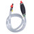 0.6in Siphon Hand Pump Liquid Transfer 6.6ft Hose with Control Switch for Gasoline Fuel Water Oil Diesel