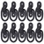10Sets Tie Down Anchors Multifunction High Strength Surface Mount D Ring for Safe Secure HaulingBlack