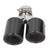 Universal Dual Exhaust Tip Glossy Carbon Fiber Stainless Steel YShape Tail Pipe