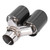 Universal Dual Exhaust Tip Glossy Carbon Fiber Stainless Steel YShape Tail Pipe