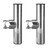 2pcs Stainless Steel Fishing Rod Holder for Rails 1in to 1-1/4in Rail Mount Pole Mount Bracket