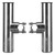 2pcs Stainless Steel Fishing Rod Holder for Rails 1in to 1-1/4in Rail Mount Pole Mount Bracket