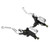 Motorcycle Hydraulic Brake Clutch Levers Kit Aluminum Alloy Brake Lever Handle Universal for 22mm Handlebar Silver