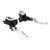 Motorcycle Hydraulic Brake Clutch Levers Kit Aluminum Alloy Brake Lever Handle Universal for 22mm Handlebar Silver