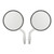 Universal Rear View Mirror 3.4in Wide Vision Handlebar Rear View Mirrors for Motorcycle Silver