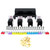 10 Way Fuse Box 5-Pin Socket Base Relay Fuse Holder Block with 13Pcs Standard Blade Fuses Universal for Auto Interior Parts