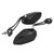 Pair 8mm 10mm Universal Motorbike Motorcycle Rearview Mirror Rear View Side Mirrors Black
