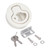 Motorhome Cabinet Door Lock Embedded Round Zinc Alloy with 2 Keys Anti Rust Slip for Yacht Home