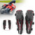 Pair of Off Road Motorcycle Knee Pads Riding Windproof Anti Fall Leg Guards Outdoor Sports Gear Protector(Black Red )