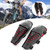 Pair of Off Road Motorcycle Knee Pads Riding Windproof Anti Fall Leg Guards Outdoor Sports Gear Protector(Black Red )