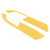 2pcs Suede Interior Door Handle Panel Cover Frame 2mm Thick Fit for Z4 E89 2009‑2016Yellow