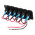 12-24V 6 Gang Rocker Switch Panel for Car RV Boat Yacht Marine Blue LED
