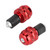 22MM Motorcycle Handle Grips Motorbike Handlebar Ends Accessory(Red)