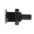 Boat 3/4in Through Hull Scupper Drain Straight Black with Stainless Steel 316 Cover for Yachts Ships