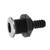 Boat 3/4in Through Hull Scupper Drain Straight Black with Stainless Steel 316 Cover for Yachts Ships