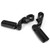 Pair of  360° Adjustable Motorcycle Foot Pegs Short Handle Bracket Footrest with 3 Colloidal Particles Fit for Ultra Classic FLHTCU Black