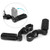 Pair of  360° Adjustable Motorcycle Foot Pegs Short Handle Bracket Footrest with 3 Colloidal Particles Fit for Ultra Classic FLHTCU Black