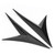 Side Air Vent Fender Cover Universal Triangular Trim Decor Car Refitting Fit for Honda Civic Black