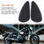 2Pcs Anti Slip Traction Pad Gas Fuel Tank Stickers Protector for Retro Motorcycle (Black)