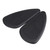 2Pcs Anti Slip Traction Pad Gas Fuel Tank Stickers Protector for Retro Motorcycle (Black)
