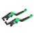 Pair Motorcycle Brake Clutch Levers Extendable Replacement for YAMAHA XMAX 250 XMAX300 XMAX400Green