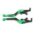 Pair Motorcycle Brake Clutch Levers Extendable Replacement for YAMAHA XMAX 250 XMAX300 XMAX400Green