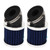 2PCS Motorcycle Air Filters Strong Power Powerful Filtration Universal Fit for 22 to 48mm 50cc 70cc 90cc 125cc Motorbike Silver Blue