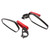 2PCS Motorcycle Rearview Mirror High Definition Clear View Aluminium Alloy Handlebar Side Mirrors for Motorbike Red
