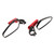 2PCS Motorcycle Rearview Mirror High Definition Clear View Aluminium Alloy Handlebar Side Mirrors for Motorbike Red