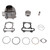 Engine Cylinder Head Kit with Piston Gasket Spring Cylinder Rebuilt Assembly Set Aluminum Alloy for GY6 150cc Scooter