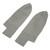 1 Pair Front Door Panel Armrest Cover Microfiber Leather Car Interior Accessories Replacement for CRV 2007‑2011Grey