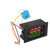 2 in 1 Current Voltage Meter 300V 20A Dual Digital Display LED Volt Amp Tester Gauge for Vehicles
