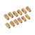 12Pcs/Set Hex Type Brass Main Jet Carburetor Main Nozzle Kit Replacement for Mikuni VM TM TMX 210‑320
