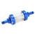Glass Fuel Filter Element Aluminium Alloy Shell Replacement for Cars ATV SUVs Motorcycles Pit BikesBlue