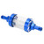 Glass Fuel Filter Element Aluminium Alloy Shell Replacement for Cars ATV SUVs Motorcycles Pit BikesBlue