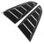 2pcs Rear Side Window Louver Carbon Fiber Windshield Sun Shade Cover Car Adaptations Replacement for Mustang 2015‑2021Original Model