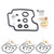 4 Sets Overhaul Carburetor Repair Rebuild Kit Fit for Suzuki GSX750F Katana / GSF1200 Bandit
