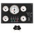 Marine Dash Instrument Panel Engine Speed Oil Level Pressure Water Temp Time Display with Low Voltage Alarm Red Backlights 24V